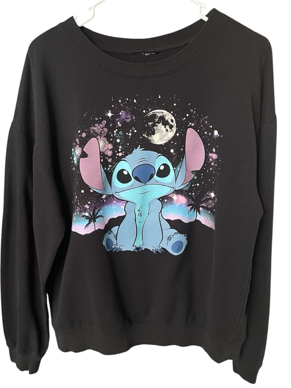 Black Stitch Graphic Pullover Sweatshirt - Disney Character